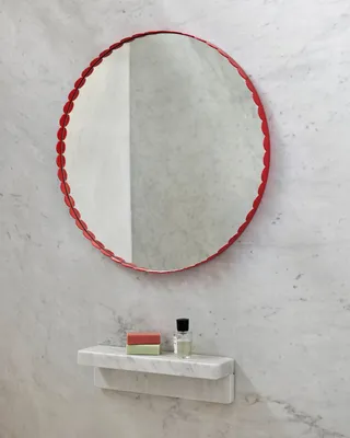 HAY Arcs Mirror spegel Red, rund