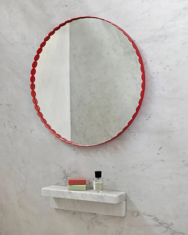 HAY Arcs Mirror spegel Red, rund