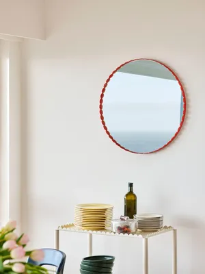 HAY Arcs Mirror spegel Red, rund