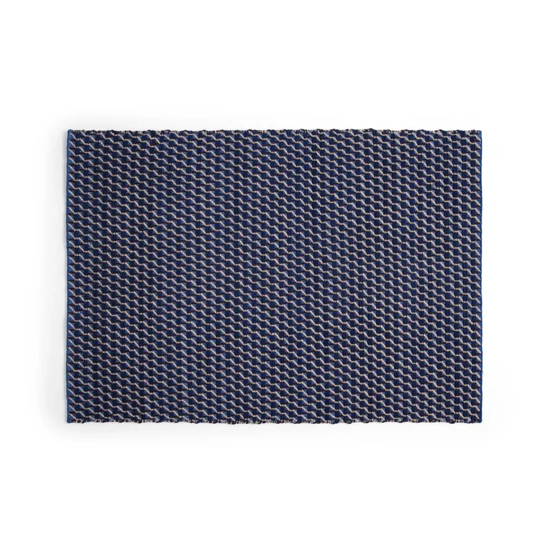 HAY Channel matta Blue/White, 140x200 cm
