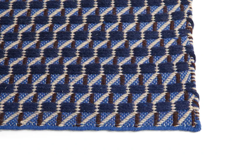 HAY Channel matta Blue/White, 140x200 cm