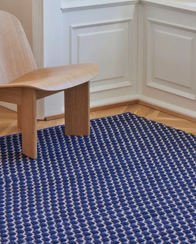 HAY Channel matta Blue/White, 170x240 cm