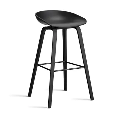 HAY About A Stool 32 barstol Black/Black/Black, 75 cm