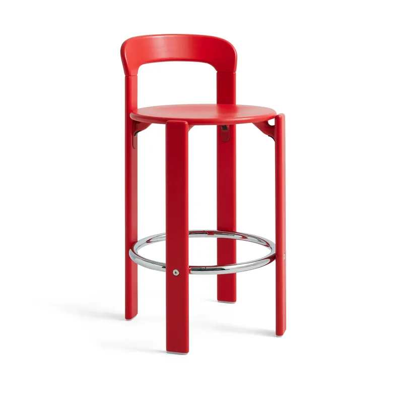 HAY Rey Low barstol lackad Scarlet red, 65 cm