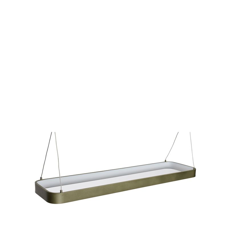 Hübsch Tube Pendant Large - Metallic Grön