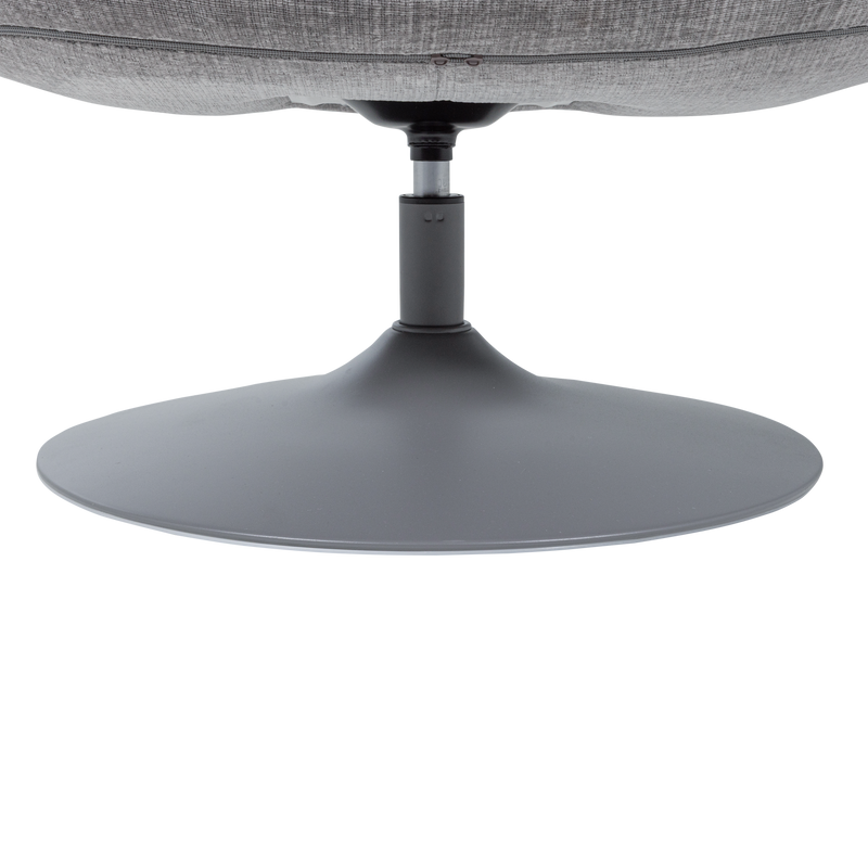 WOOOD Elvi Snurrfåtölj i Ljusgrå Chenille