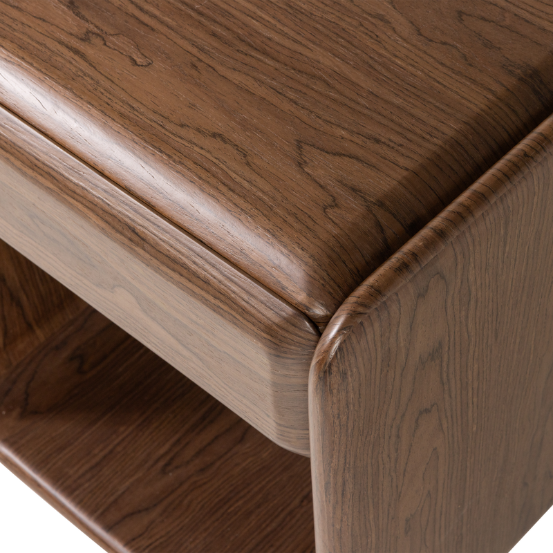 WOOOD ELURA Byrå/Nattduksbord 1 Låda Träfaner Brun