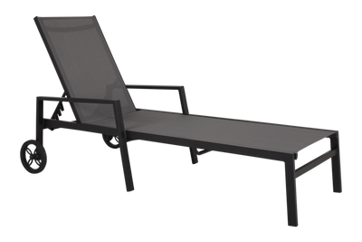 Brafab Leone Vilsäng i Svart/Grå Aluminium