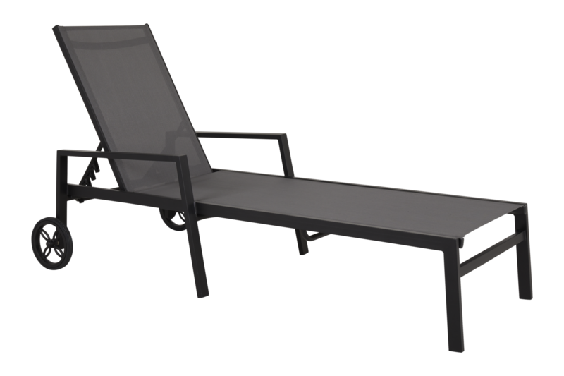 Brafab Leone Vilsäng i Svart/Grå Aluminium