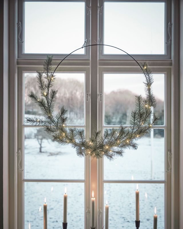 House Doctor Giant Krans Natur med LED-belysning