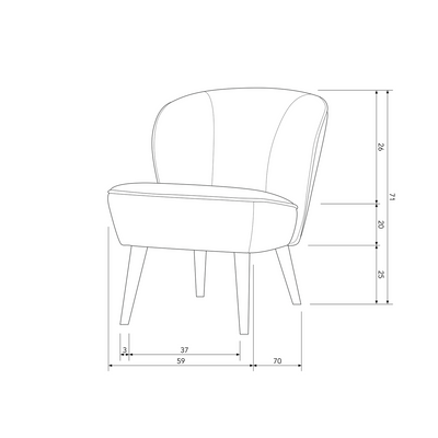 WOOOD Sara Fåtölj i Boucle Crème