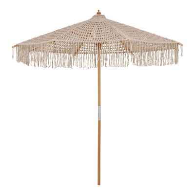 House Nordic Martos Stickad Paraply Beige