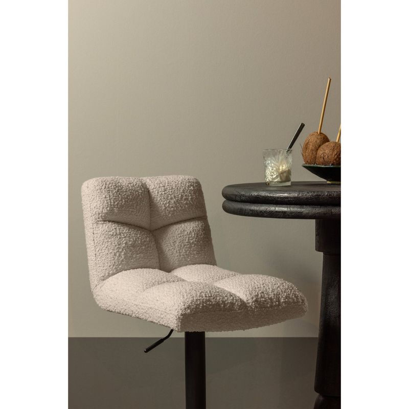 WOOOD Vinny Roterbar Barstol Bouclé Sand 2 st