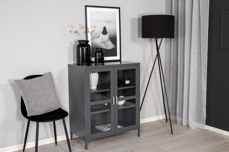 Venture Home Acero Förvaringsskåp i Stål och Glas