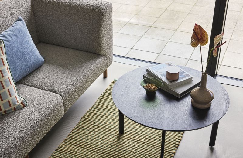 Hübsch Fjord Soffbord Svart ø80xh42cm