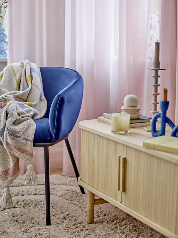 Bloomingville Cortone Matstol, Blå, Återvunnen Polyester