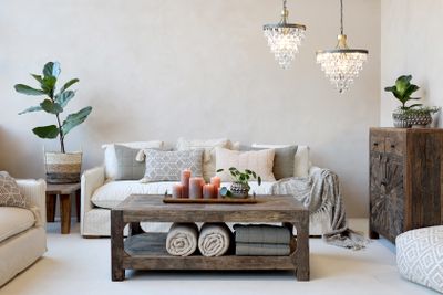 Chiq Antique Versailles Ljuskrona med droppformade glasprismor