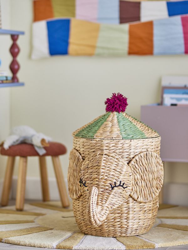 Bloomingville Bobo korg med lock, natur, vattenhyacint