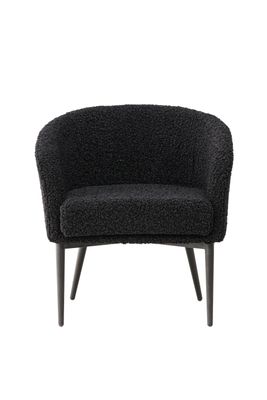 Venture Home Fluffy Fåtölj i Svart Teddy