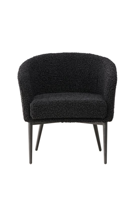 Venture Home Fluffy Fåtölj i Svart Teddy