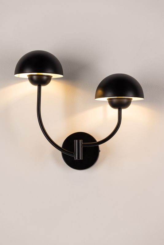 Vägglampa Lyckorna - Dubbel Svart Järn