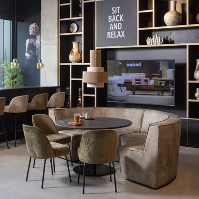 WOOOD Vogue Matstol Struktur Sammet Bonsai 2 st