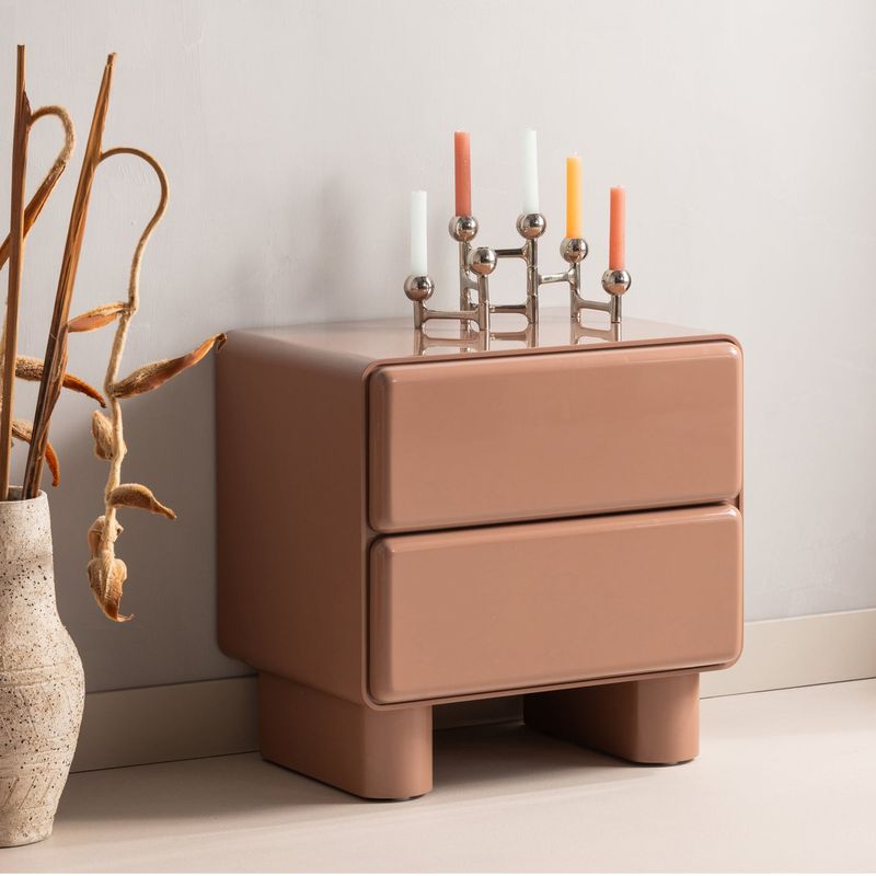 WOOOD Lustra Byrå/Nattduksbord i Högglans MDF