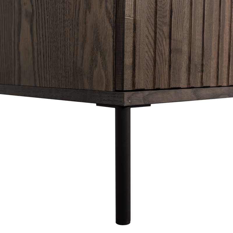 WOOOD New Gravure TV-bänk 100 cm i Askfanér Espresso