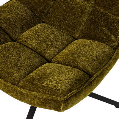 WOOOD Maudi Snurrfåtölj i Grön Chenille