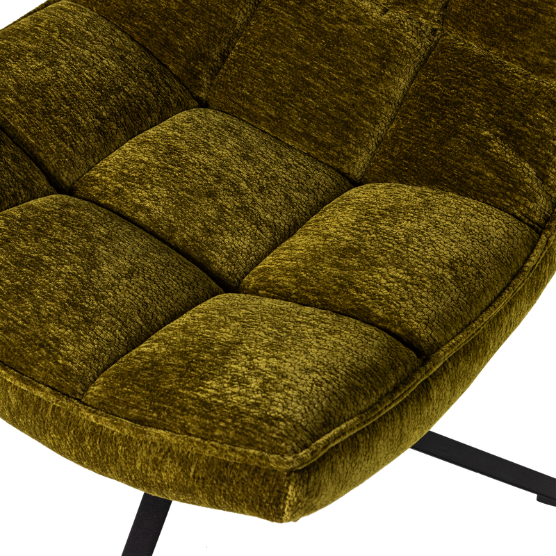 WOOOD Maudi Snurrfåtölj i Grön Chenille