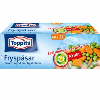 Toppits Fryspåsar 1L 60st  (Obs 9st DFP)