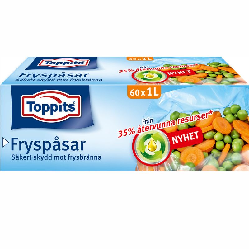 Toppits Fryspåsar 1L 60st  (Obs 9st DFP)