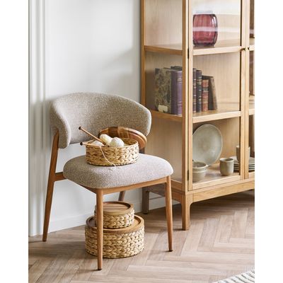 House Nordic Cavi Matstol Sand/Naturell 2-pack