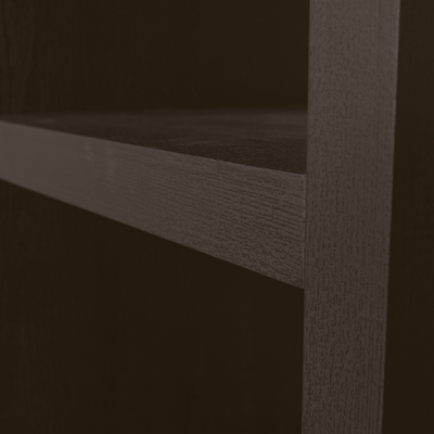 WOOOD TIMO Öppen Bokhylla MDF Mörkbrun 195x100x40 cm
