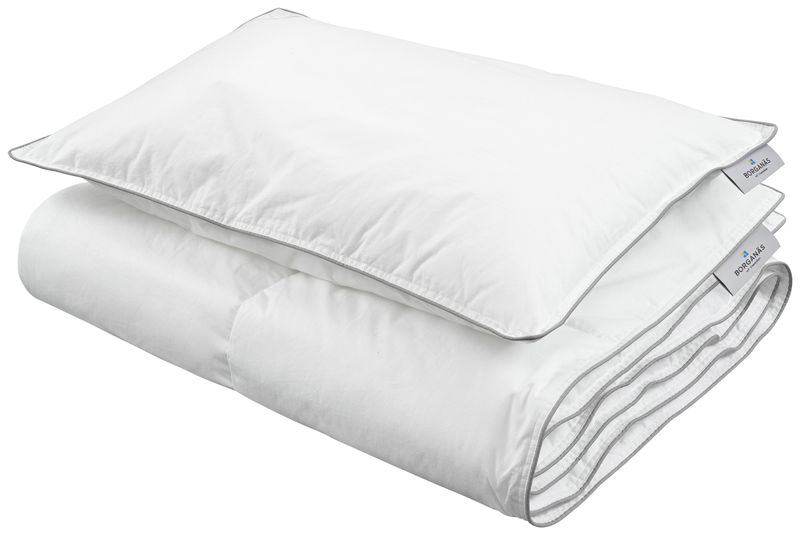 Borganäs Lyxfiber Kudde + Täcke Spjälsäng Vit 38x55 100x130