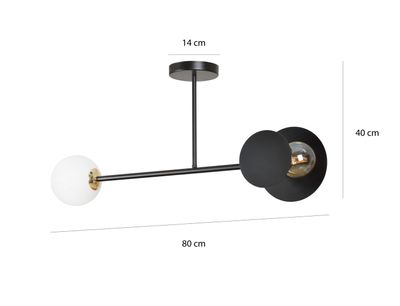 Emibig Lighting Taklampa MINERVA 2 SVART