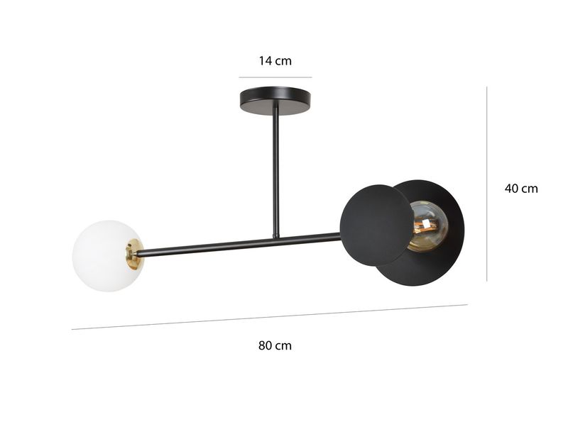 Emibig Lighting Taklampa MINERVA 2 SVART