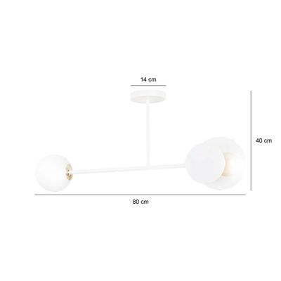 Emibig Lighting Taklampa MINERVA 2 VIT