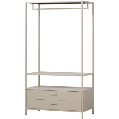 WOOOD Ferris Öppen Klädskåp 100 cm Metall Sand