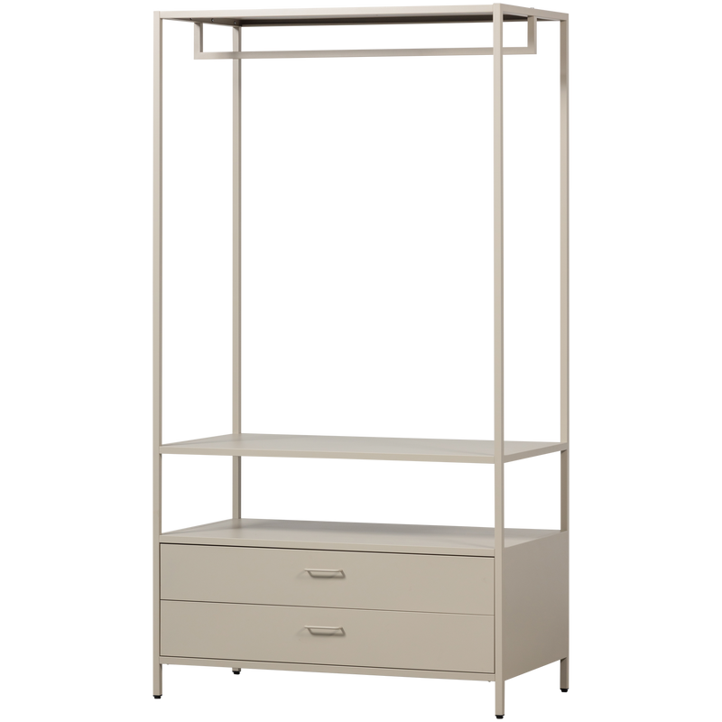 WOOOD Ferris Öppen Klädskåp 100 cm Metall Sand