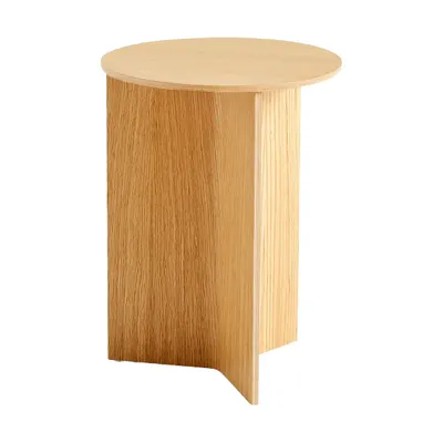 HAY Slit high sidobord Lacquered oak, Ø35 cm