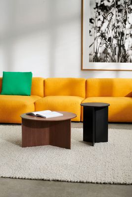 HAY Slit soffbord Lacquered walnut, Ø65 cm