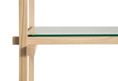 HAY Woody hylla Soaped oak-clear glass, low