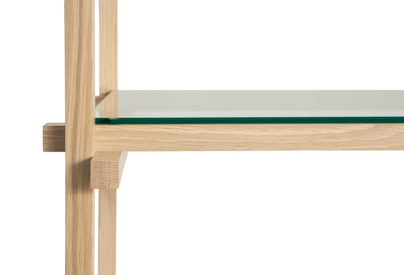 HAY Woody hylla Soaped oak-clear glass, low