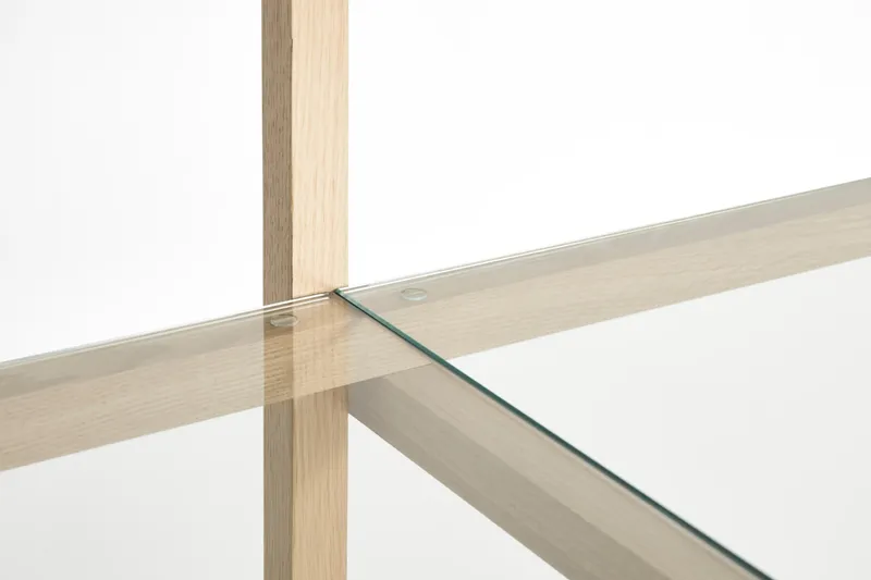 HAY Woody hylla Soaped oak-clear glass, low