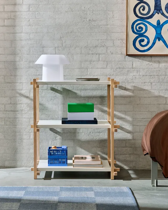 HAY Woody Column hylla Almond white, low