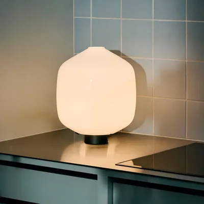 HAY Aspekt Buoy bordslampa Opal/Soft black, 30 cm