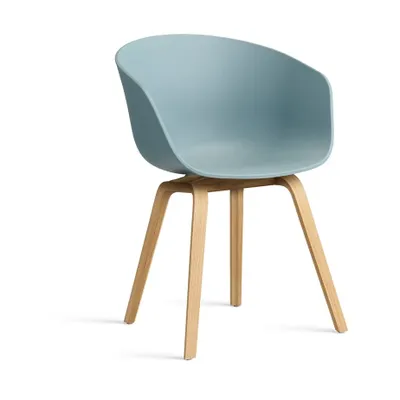 HAY About A Chair 22 stol Dusty blue/Oak
