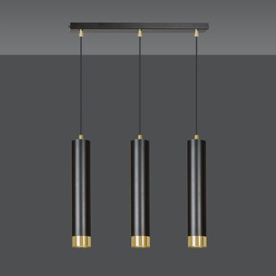 Emibig Lighting Taklampa KIBO 3 SVART/GULD