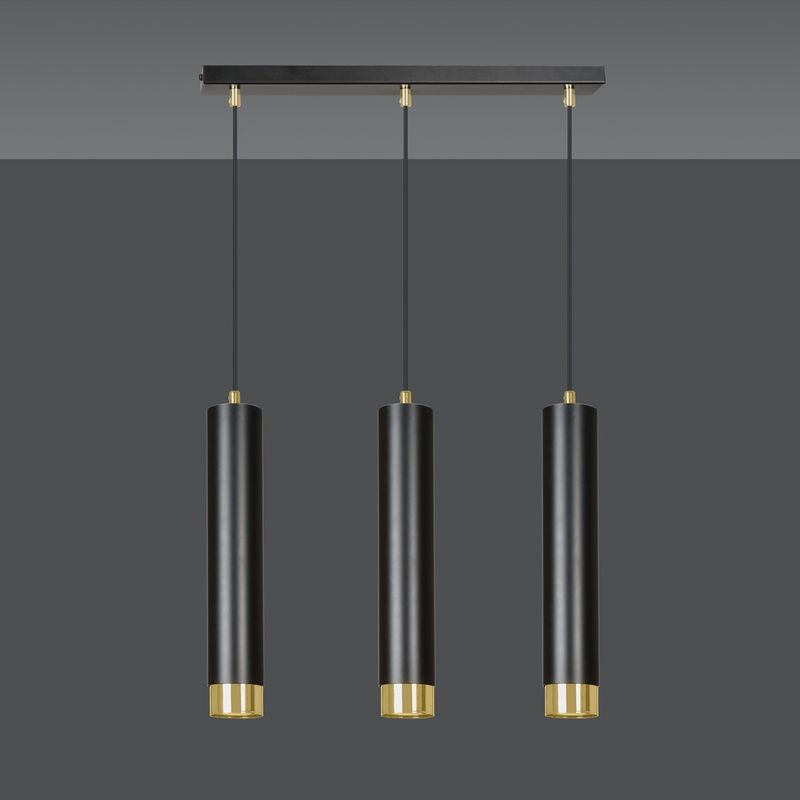 Emibig Lighting Taklampa KIBO 3 SVART/GULD
